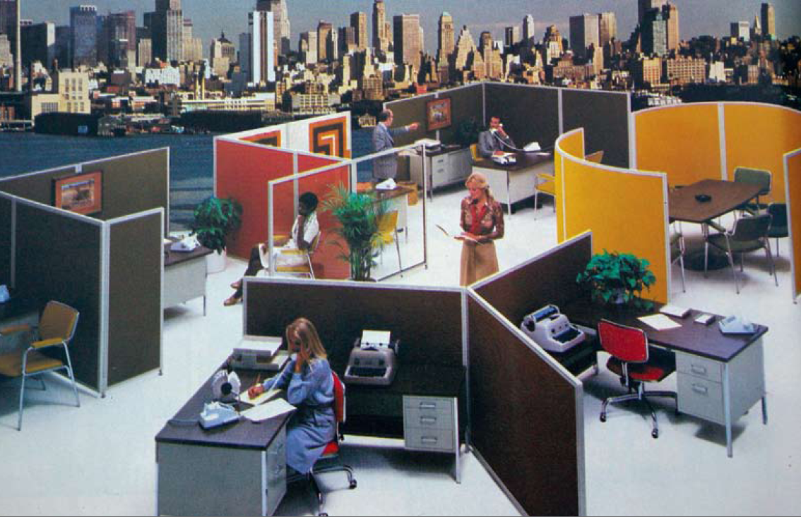 the 1980s office aesthetic